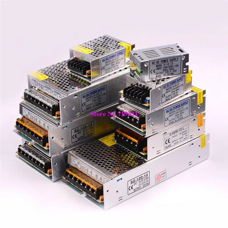 Фото AC 110V-220V TO DC 5V 12V 24V Switch Power Supply Driver Adapter LED Strip Light Обустройство дома AC 110V-220V TO DC 5V 12V 24V Switch Power Supply Driver Adapter LED Strip Light Обустройство дома