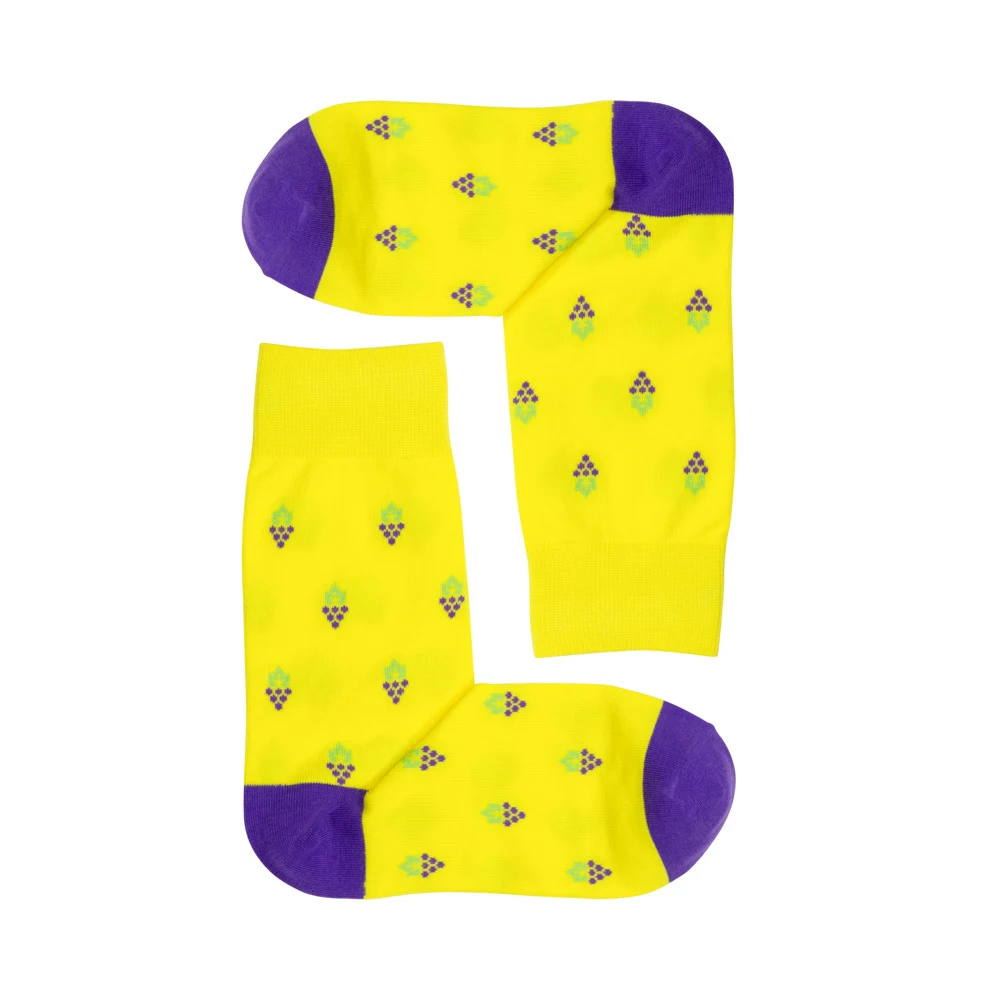 

New Autumn Retro Unisex Grape Patterned Short Socks Women Breathable Cotton Skateboard Socks Comfortable Female Harajuku Meias