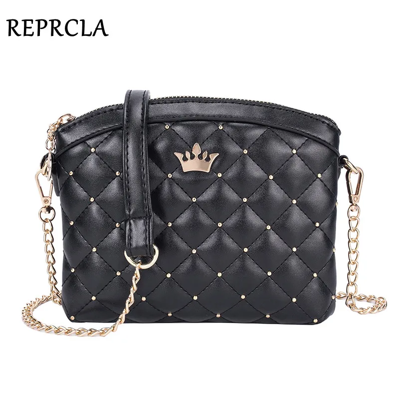 

REPRCLA 2021 Brand Women Bag Fashion Crossbody Bags for Women Messenger Bags Plaid Chain Shoulder Bag PU Leather Handbag Bolsa