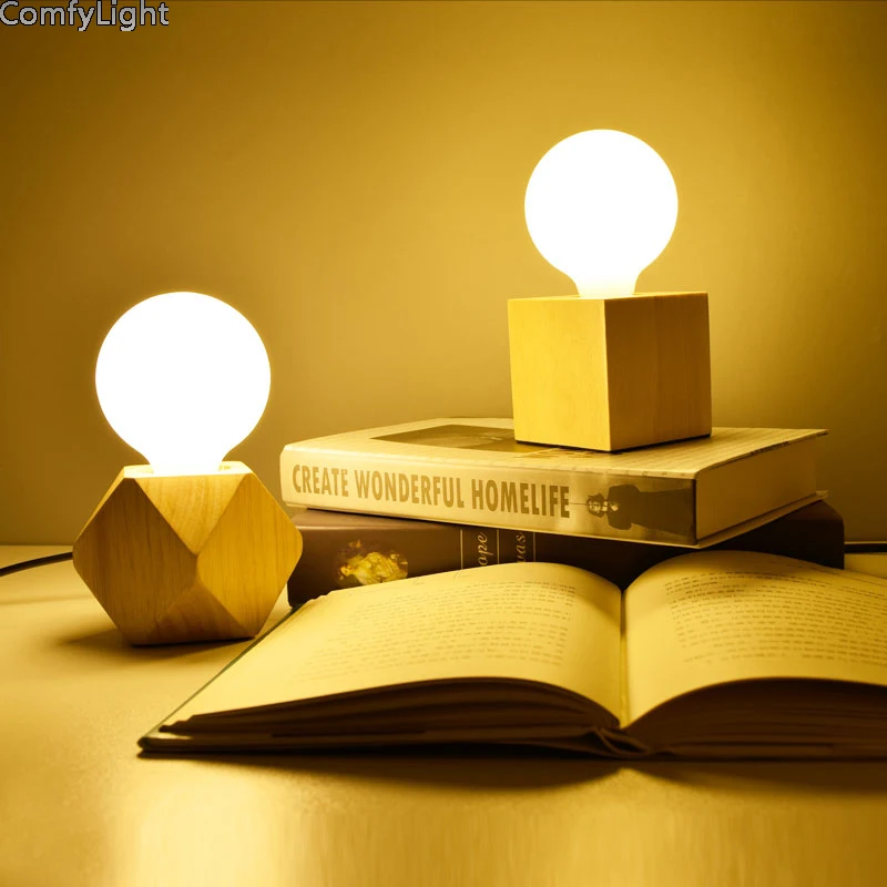 

Bedroom LED Desk Lamp Artistic Home Living Room Bedside Home Decor Creative Night Light Kid's Gift mirror lamp E27 warm light
