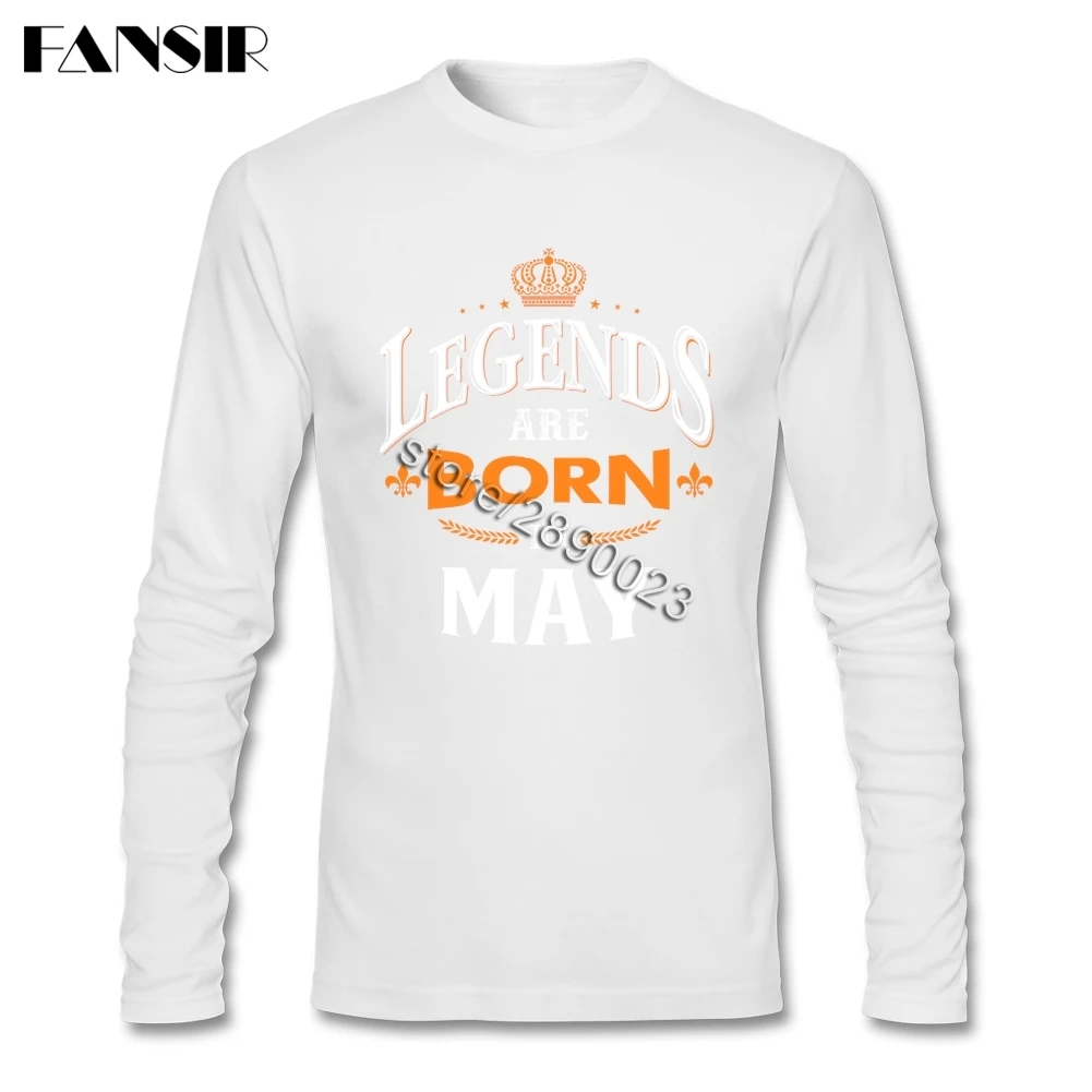 Рождаются легенды в мае Топ проектирование футболка Для мужчин с О-образным