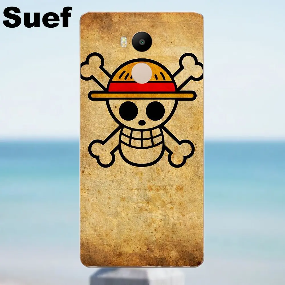 Мягкий ТПУ мобильный телефон Прозрачный Аниме Один Кусок Логотип для Xiaomi Redmi 4 3 3S