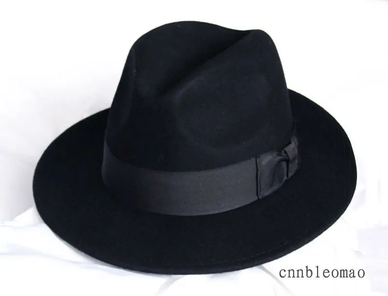 MICHAEL JACKSON black Fedora Hat Cap 
