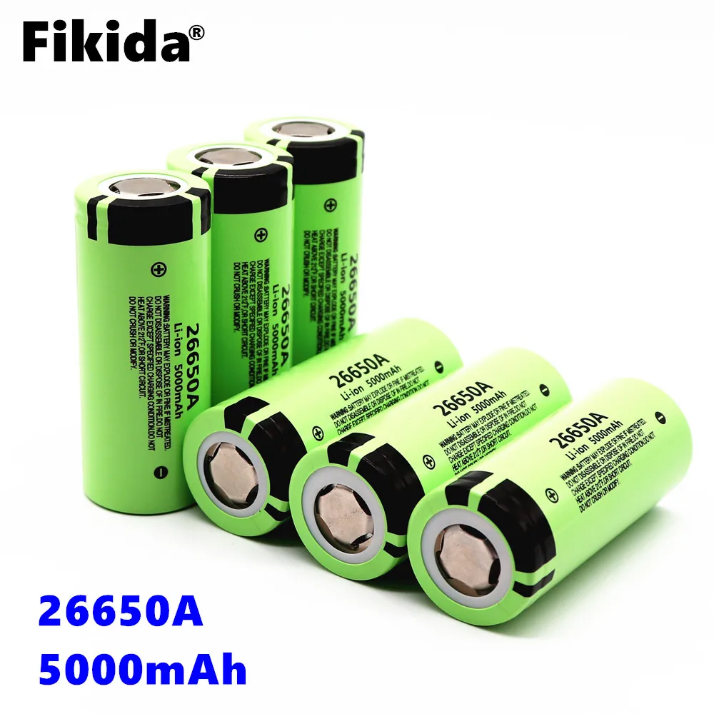 Большая емкость Оригинал 26650 литиевая батарея 5000mAh 50A разрядка подходит для Panasonic