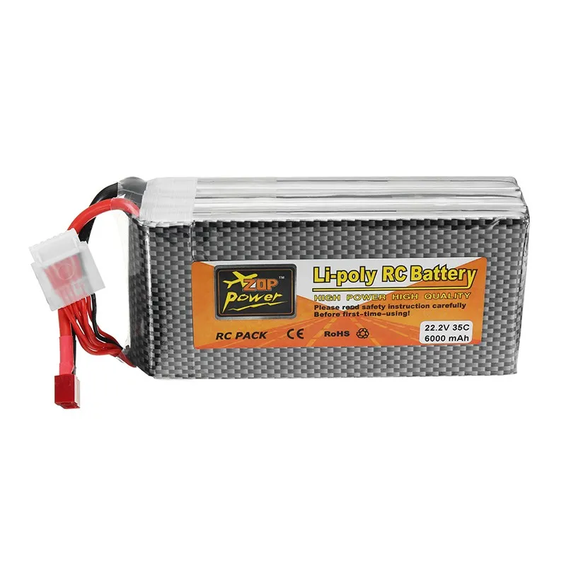 Перезаряжаемый ZOP Power 22 2 V 6000mAh 35C 6S Lipo батарея T вилка для радиоуправляемых моделей