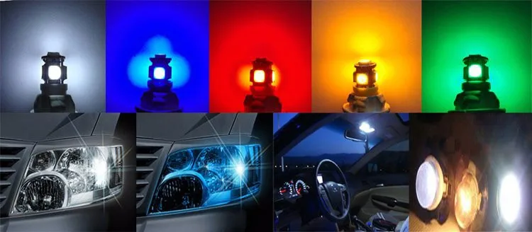 10 шт. Автомобильный светодиодный T5W BA9S лампы 5050 SMD 5 светодиодный светильник Светодиодные лампы 12V 100Lm лампа для салона автомобиля Белый BA9S светодиодный светильник Стоянкы Автомобилей Автомобиля светильник