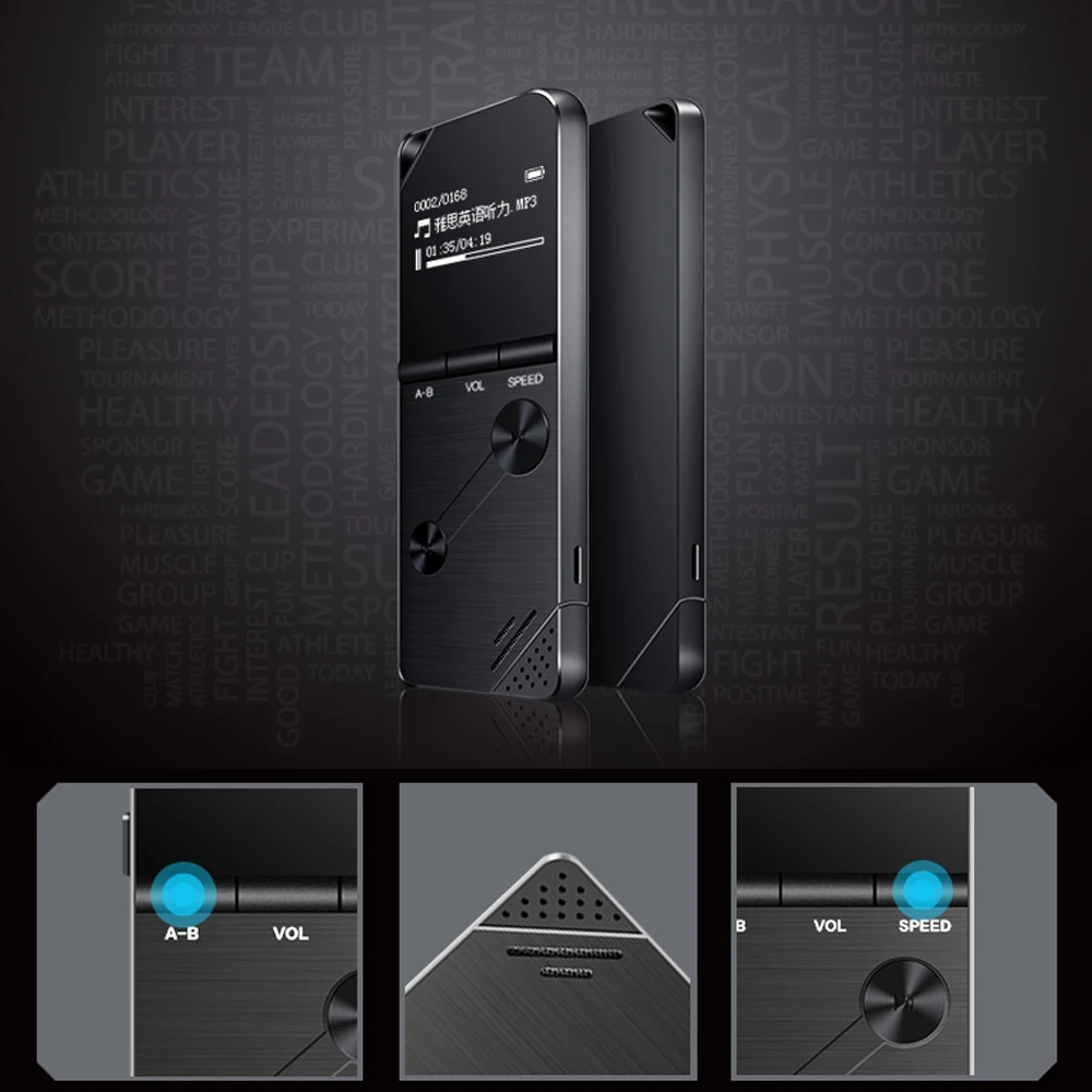 RUIZU X18 Bluetooth спортивные MP3 плеер с 8 г дой-Пак playing130Hours высокого качества без потерь Регистраторы FM для говорить