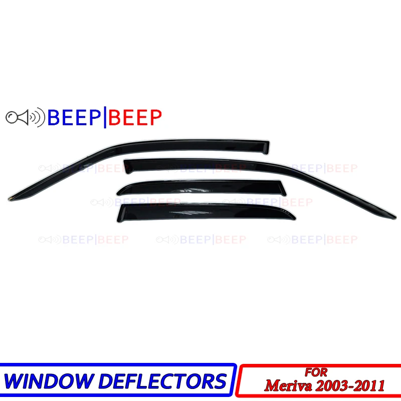 

Car window deflectors for Opel Meriva 2003-2011 wind deflector sun guard rain wind vent visor cover trim car styling accessories