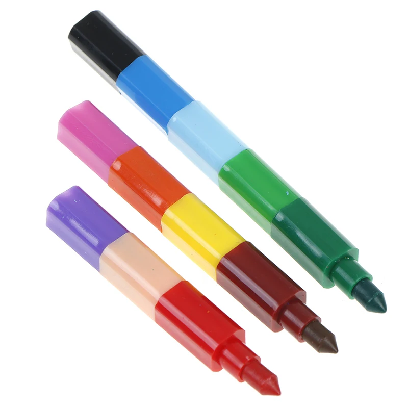 

1PCS Children Kids Colorful Creative Blocks Crayons Painting Supplies Gift Baby Drawing Crayons Toys Oil Paint Pen