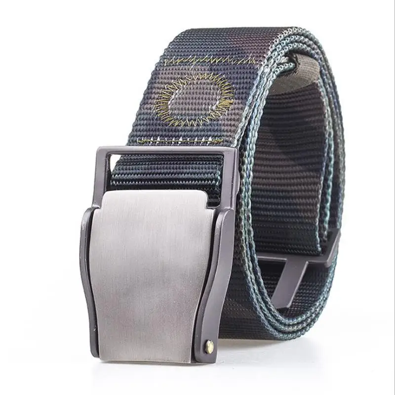 

BOKADIAO men's canvas belt Quick release Metal buckle nylon Training belt military Army tactical belts for Men Jeans male strap