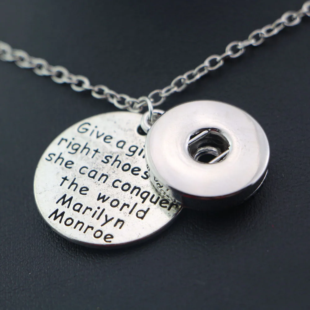 Модное ожерелье с кнопками 18 мм ювелирные изделия Круглый кулон надписью I love you to