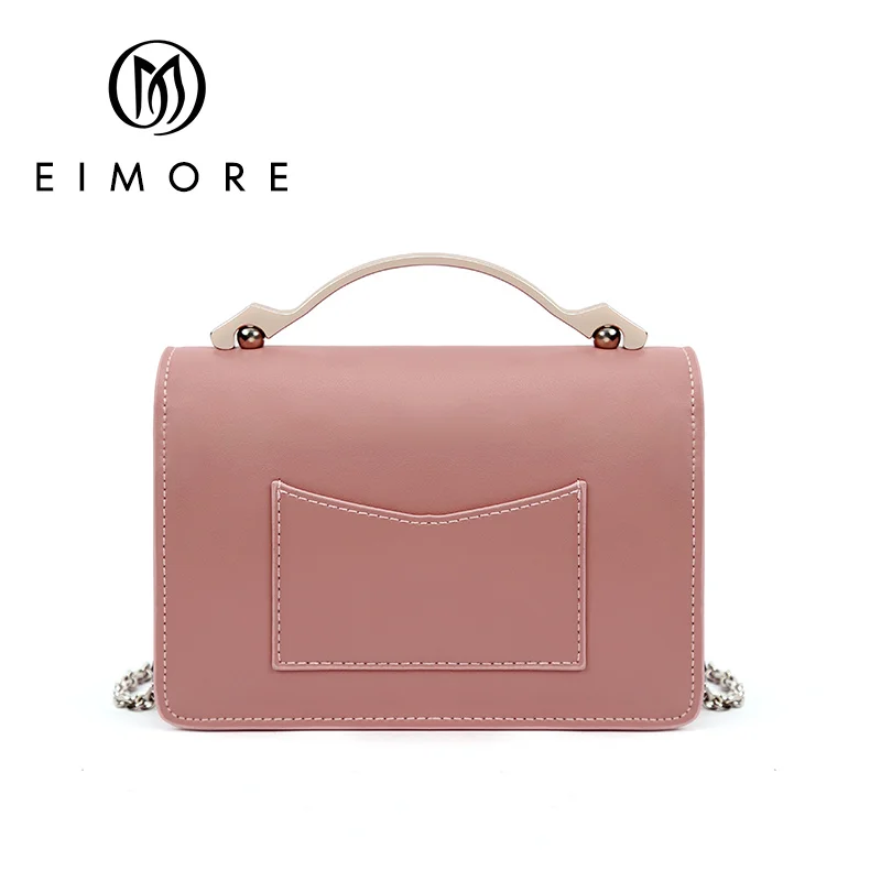 EIMORE женская сумка из натуральной кожи на плечо с блестками Маленькая женские