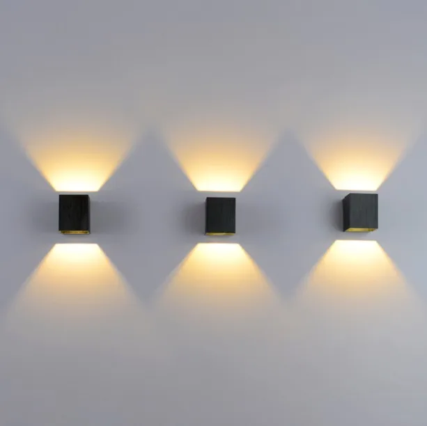 3 Вт светодиодные Настенные светильники поверхностный монтаж кубический