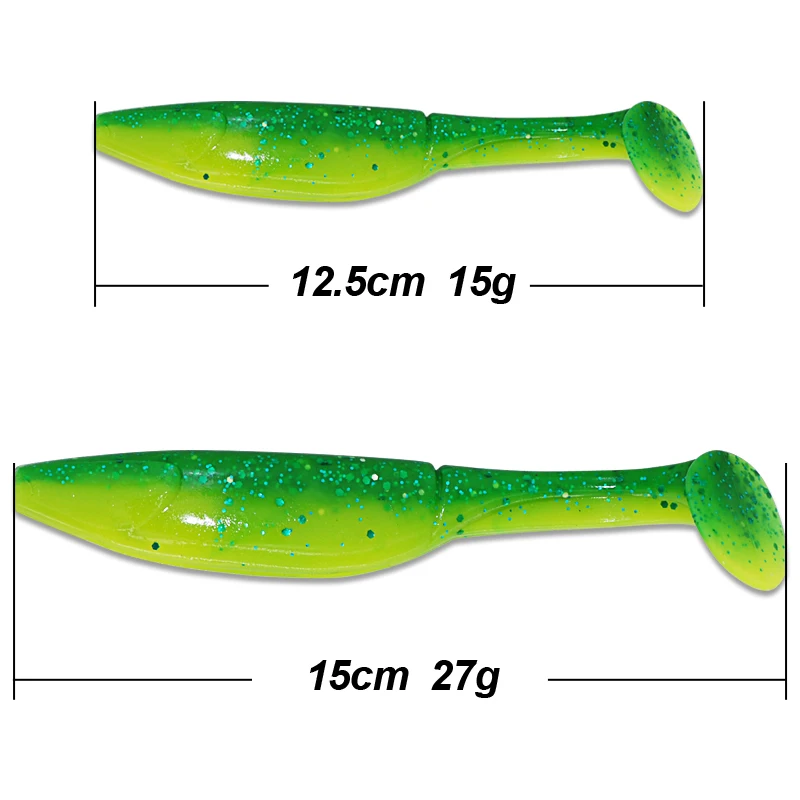 NOEBY 4 шт 12 5 cm 15g одиночный Т хвост Мягкая рыболовная приманка Sabiki блесны