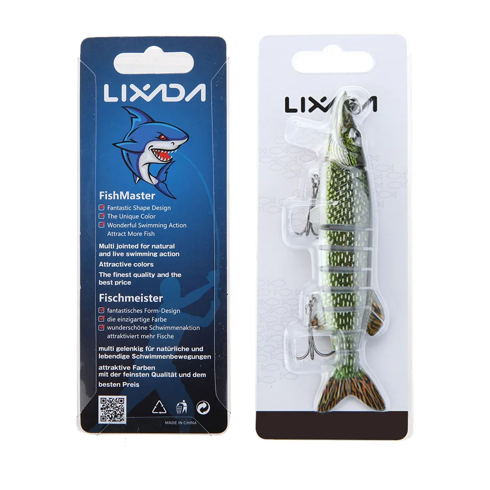 12,5 см 20 г рыбалка воблеры рыболовные приманки, наживки 9-сегмент Crankbait Swimbait морская щука рыбы искусственные приманки приманка с крючком рыболовные снасти Pesca воблер