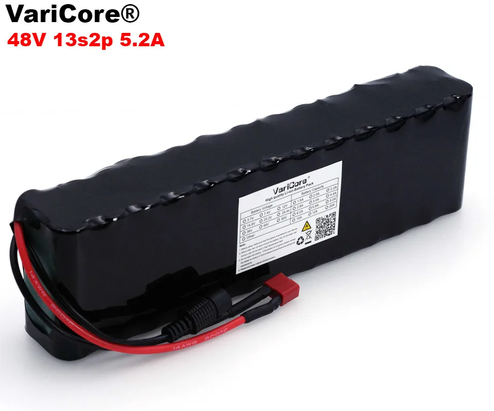 

VariCore 48V 5.2ah 13s2p High Power 18650 Batterie Electric Vehicle Motorrad DIY Batterie 48V BMS Schutz