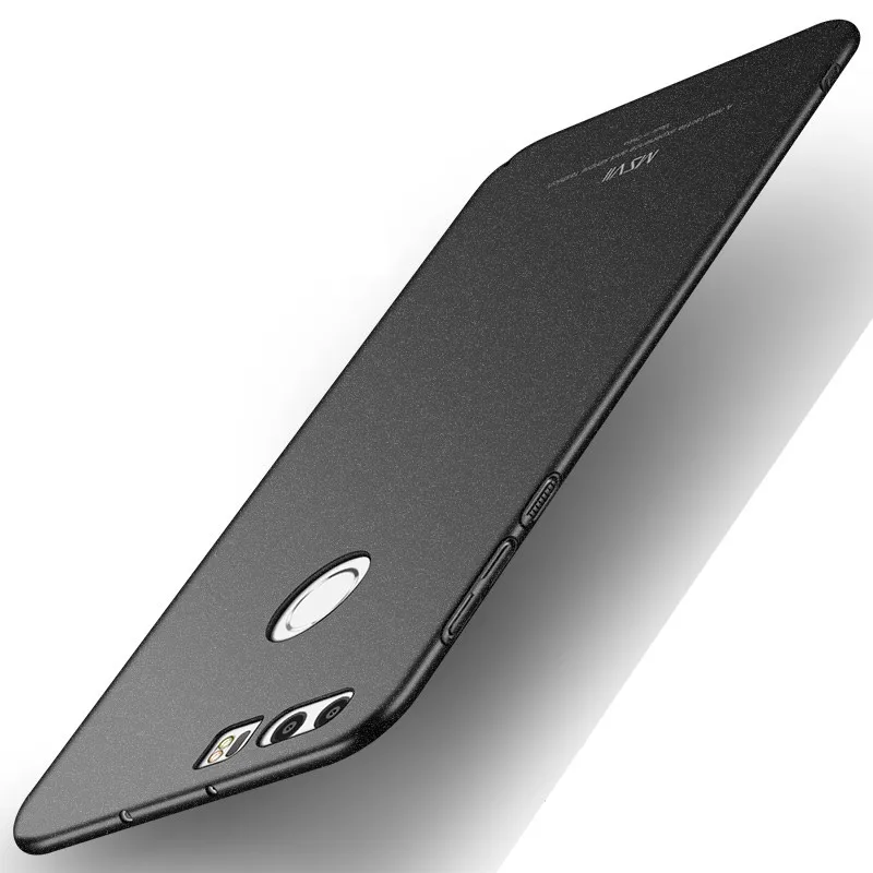 MSVII для huawei Honor 8 Чехол Жесткий Тонкий чехол для телефона s для huawei Honor 8 Lite V8 P8 Lite Скраб чехол для корпуса - Цвет: Scrub black