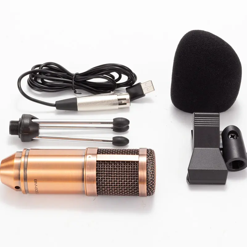 Профессиональный конденсаторный микрофон BM 800 USB аудио Студийный для записи