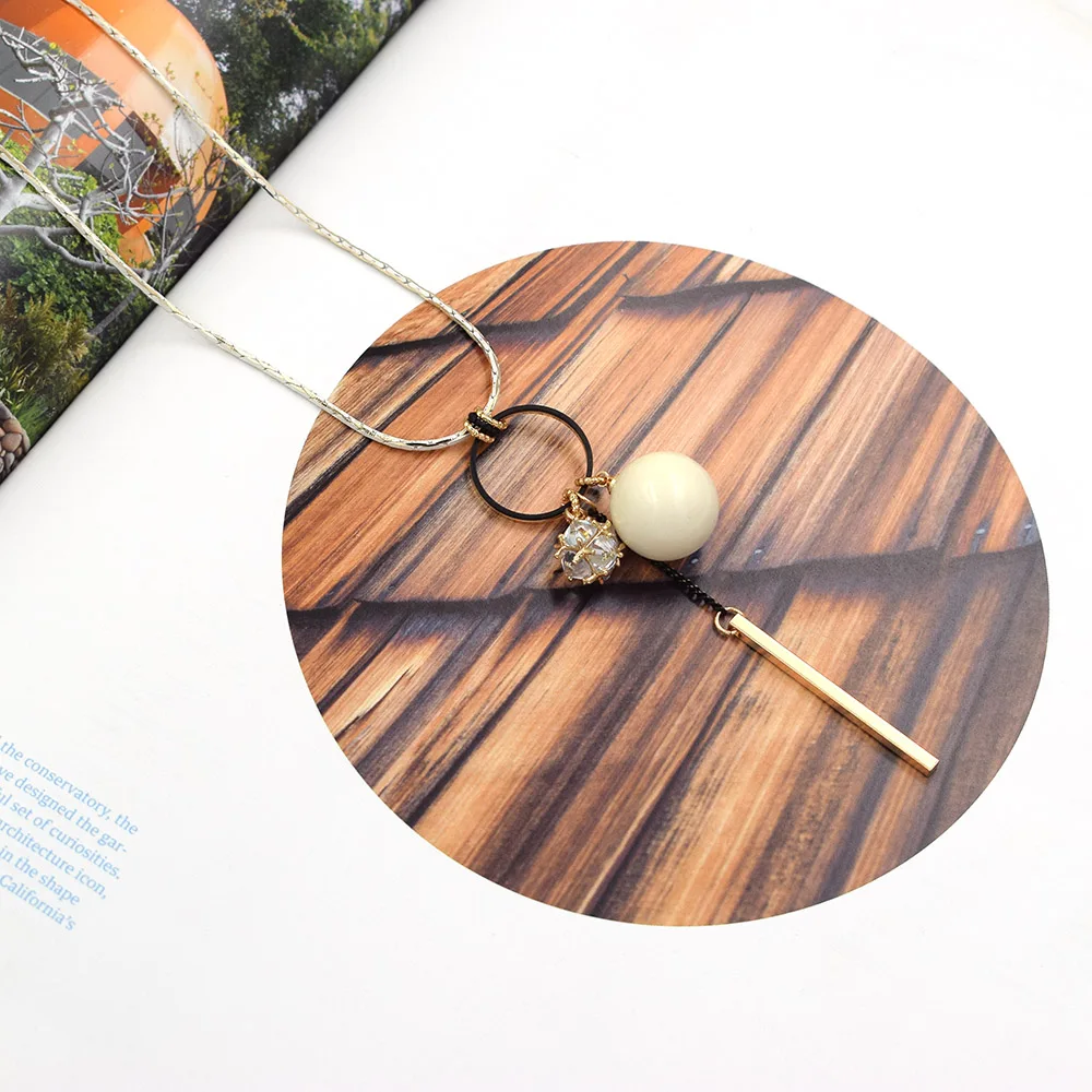 Высококачественное модное ожерелье в богемном стиле с большими кристаллами и