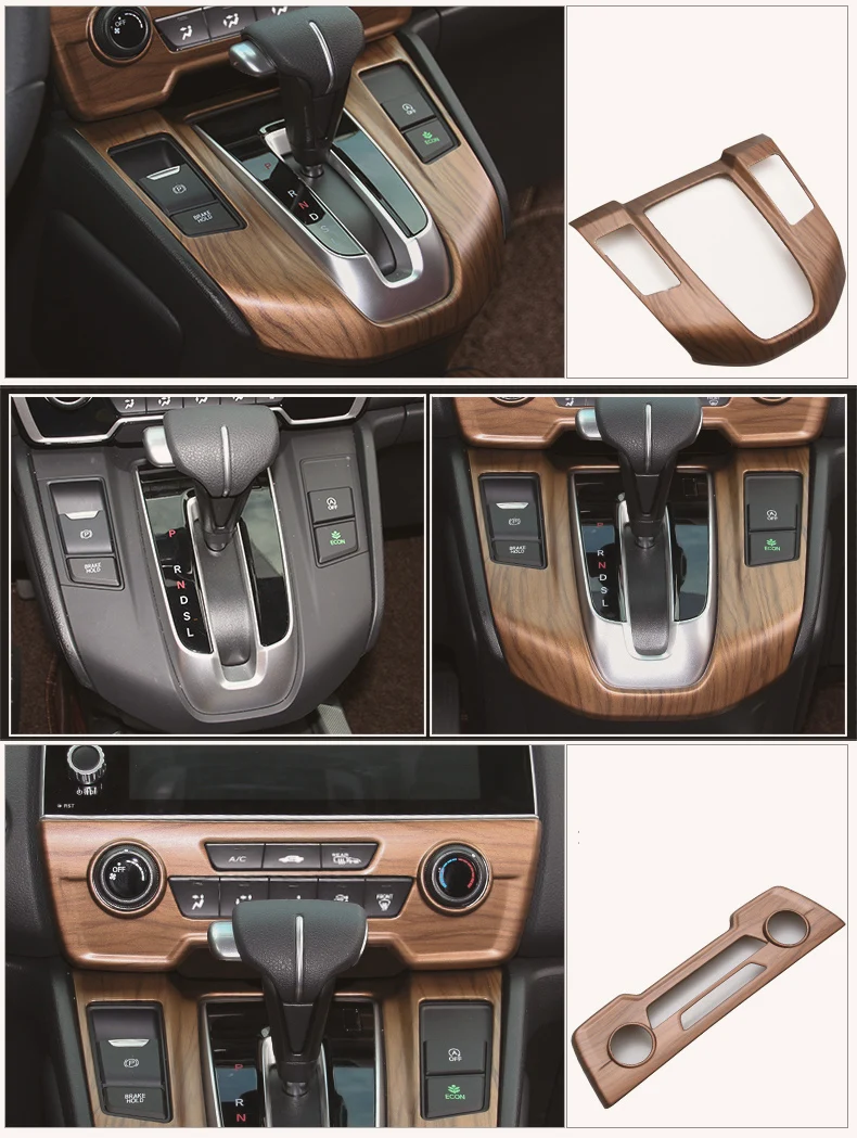 Для Honda CR-V CRV персик под дерево внутренняя отделка покрытие формирующая рамка украшение автомобиля аксессуары для укладки