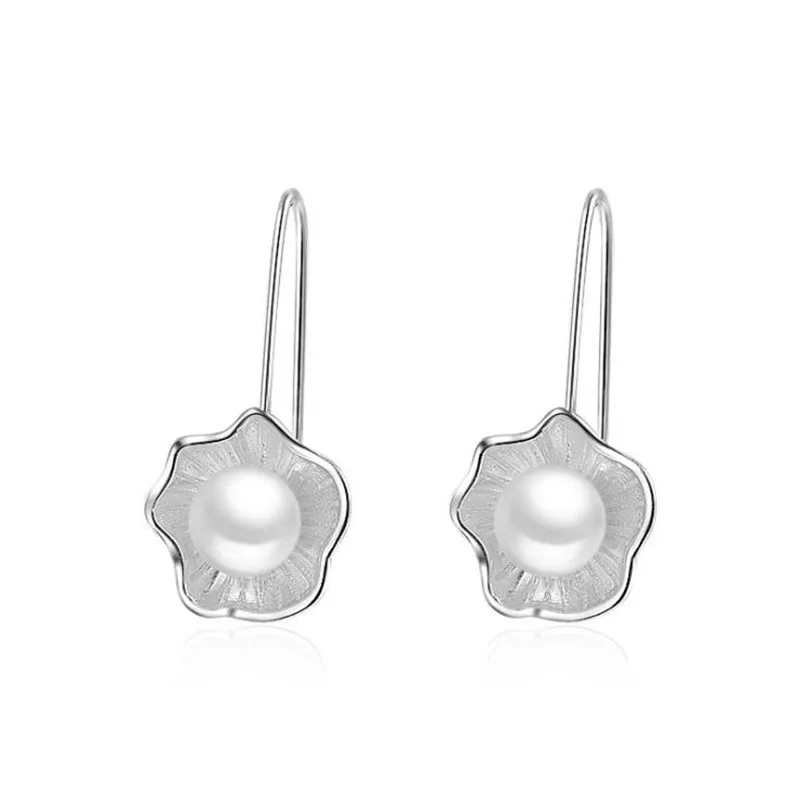 LULU -PIG Горячая новинка 925 sterlingNational серьги с натуральными камнями женский Лотос