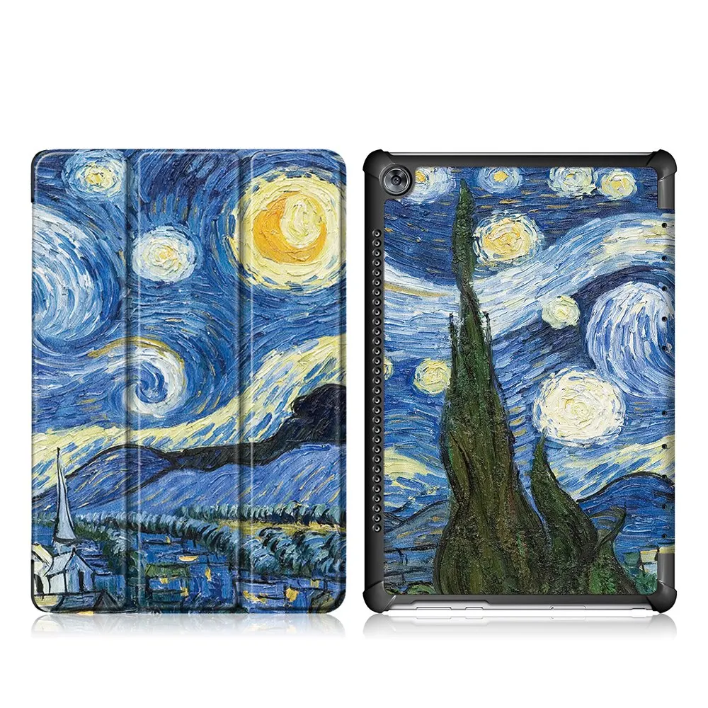 star Чехол для huawei MediaPad T5 10 10," дюймов AGS2-W09/L09/L03/W19 Премиум кожаный чехол-книжка на магните чехол - Цвет: star