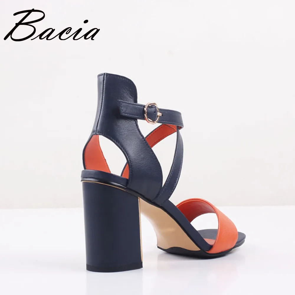 Bacia овчины смешанный цвет Сандалии с задней Бретели для нижнего белья элегантная