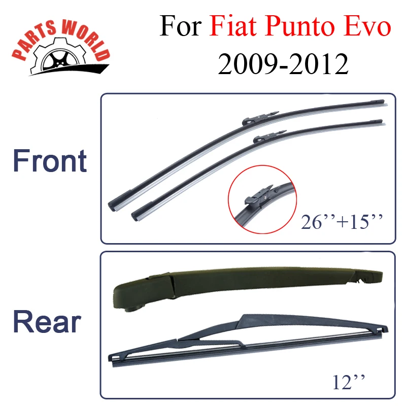 Автомобильные силиконовые щетки стеклоочистителя для Fiat Punto Evo 2009-2012 лобовое