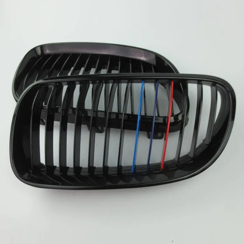 Глянцевый черный с 3-Цвет спереди Решетки Подходит для BMW E92 &amp E93 2010-2013