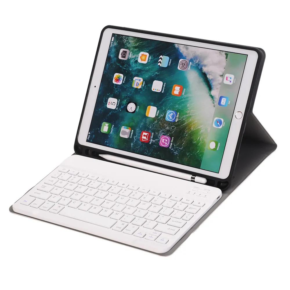 Для iPad Air 3 10 5 Съемный Bluetooth русский/испанский/Иврит Клавиатура + Тонкий Стенд PU