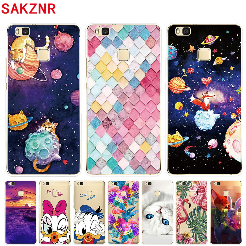 Case for Huawei P9 Lite Cover Silicone TPU Soft Funda Couqe Phone |