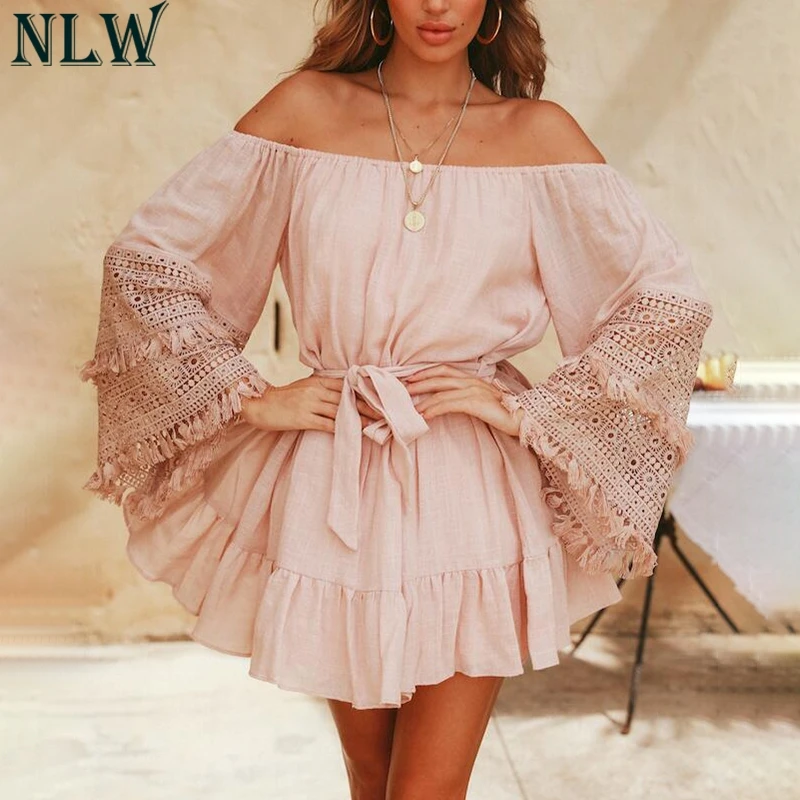 NLW белое летнее элегантное вечернее платье для женщин и девочек с открытыми