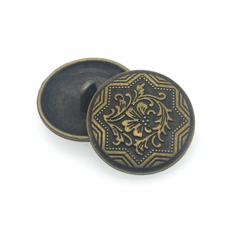 

10PCs Metal Sewing Buttons Scrapbooking Round Shank RetroStyle Costura Botones Decorate bottoni botoes M1018