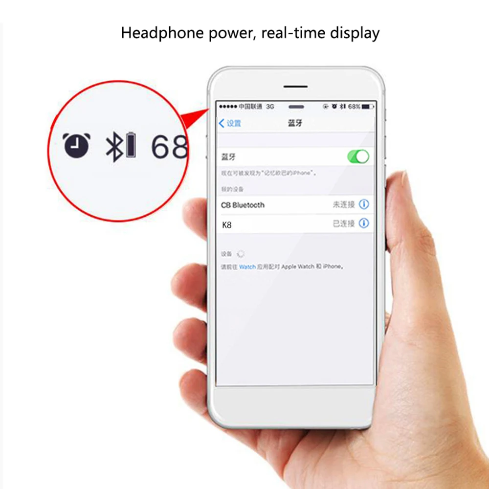 KOBWA K8 Bluetooth наушники Беспроводной с микрофоном басовая гарнитура свободные руки