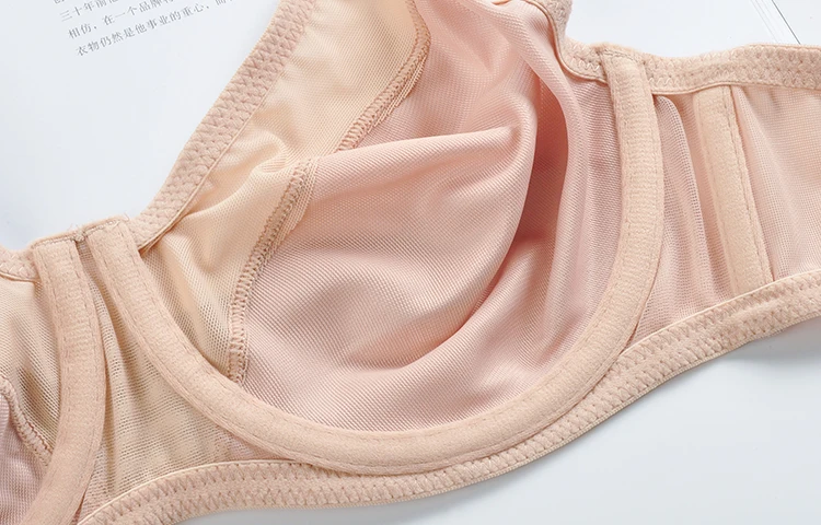 Women's Full Coverage V-neck Non Padded Underwire Minimizer Bra Plus Size