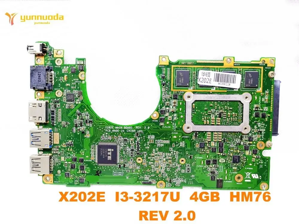 Оригинальная материнская плата для ноутбука ASUS X202E модель I3 3217U 4 Гб HM76 REV 2 0