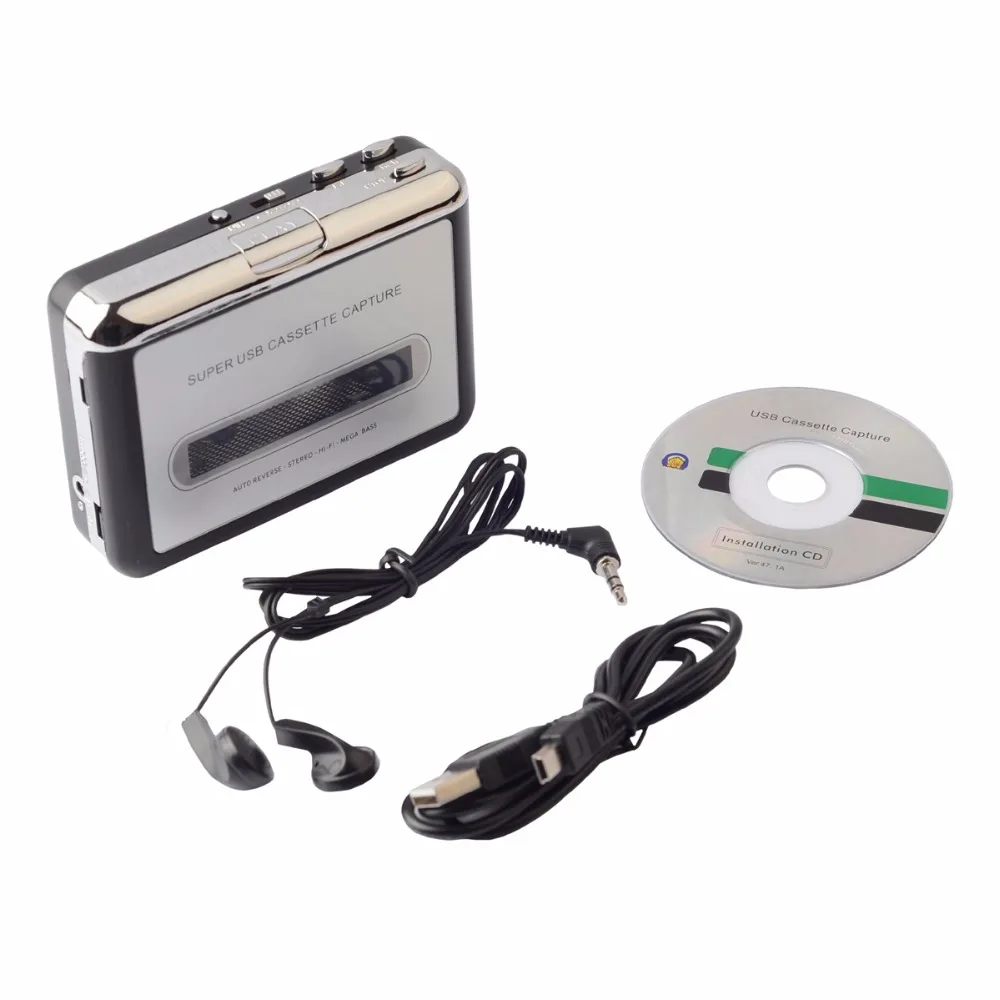 Горячая распродажа USB преобразователь кассеты в MP3 запись звука музыкальный