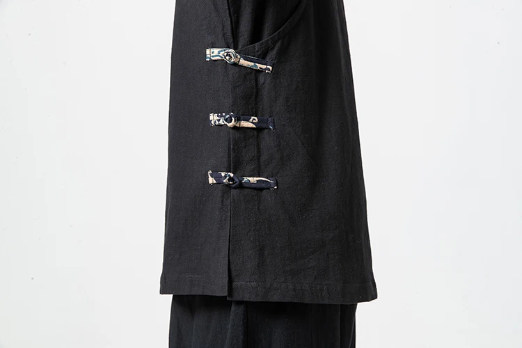 Sinicism Store мужские лоскутные футболки Harajuku уличная летняя хлопковая льняной Топ Мужская футболка в китайском стиле белые футболки