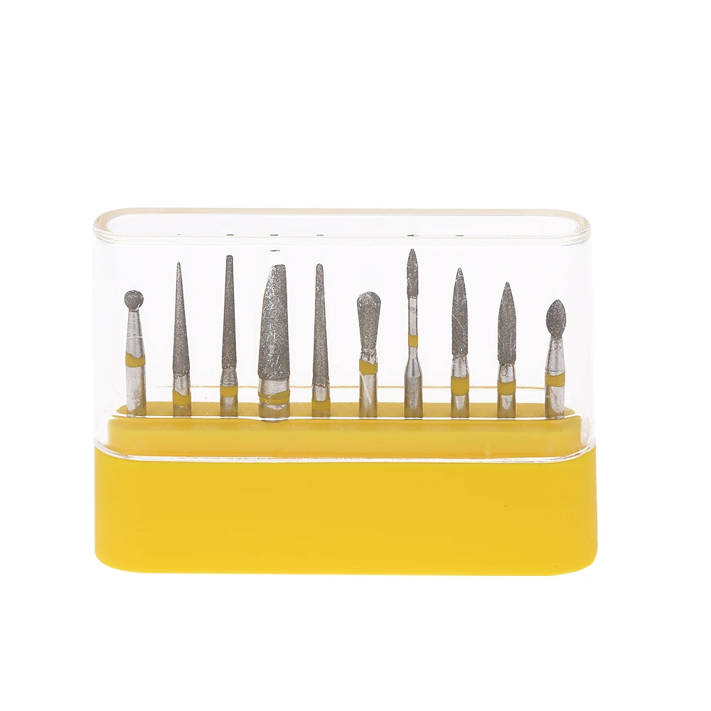 10 Pcs Dental Diamond Drill Bits High Speed Burs Set Teeth Polishing Tooth Preparation Bur Equipment Whitening | Красота и здоровье