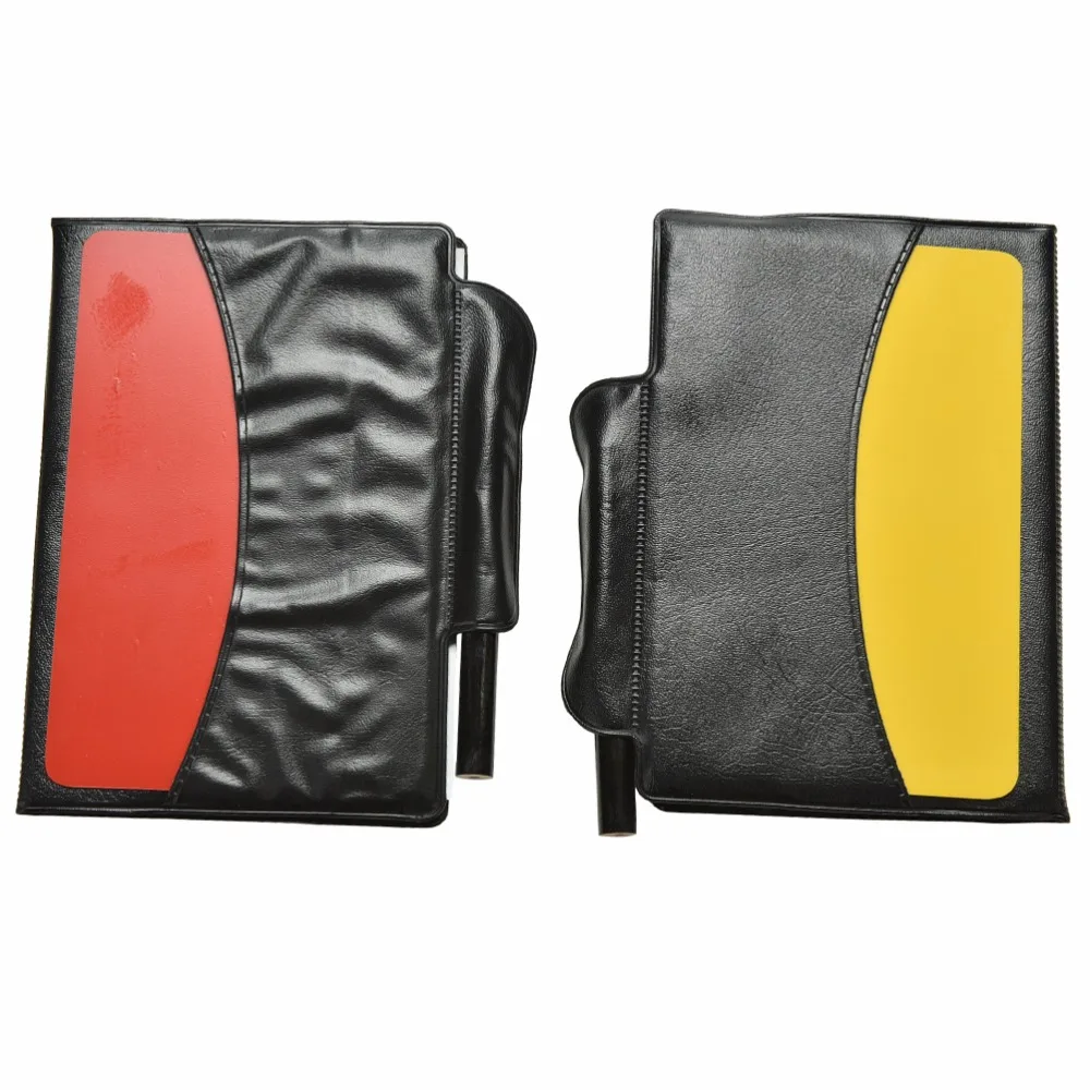 Красный/желтый футбольный рефери карты кошелек карандашные тетради набор