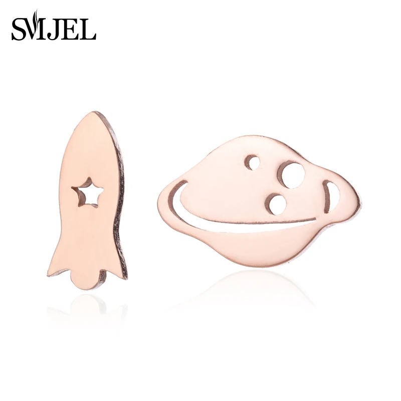 ROSE GED135 SMJEL, балетные женские серьги-гвоздики, модные женские серьги из нержавеющей стали, ювелирные аксессуары, подарок на выпускной - Окраска металла: ROSE GED135