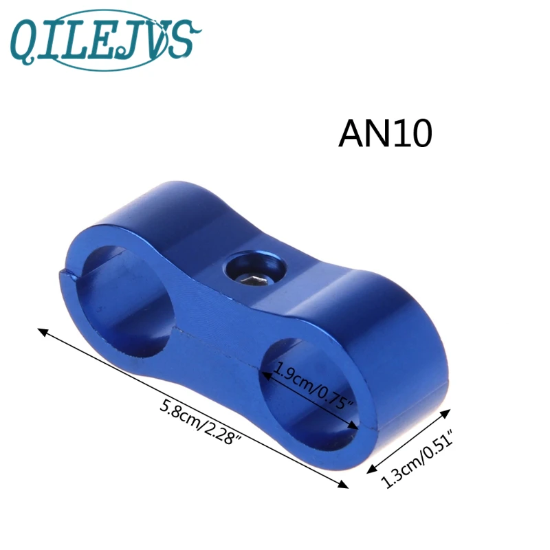 

Stepped Billet Dual AN10 3/4" 19MM Braided Hose Separator Clamp Cable Fastener