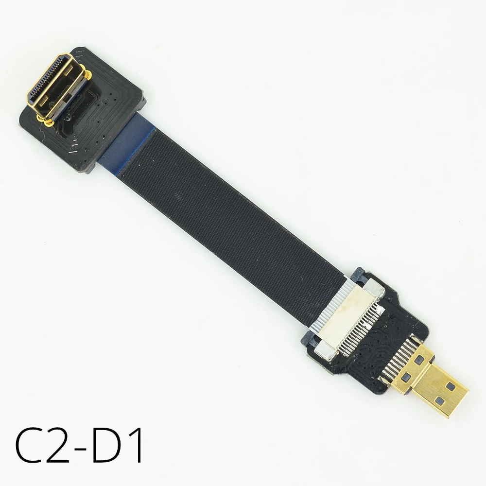 Кабель FPV Micro HDMI адаптер 90 градусов в Mini гибкие плоские кабели FPC 20 контактов для