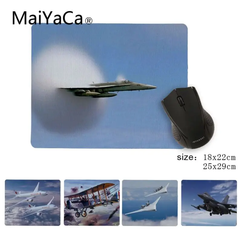 

Новый Дизайн, Прочный резиновый коврик для мыши MaiYaCa с летающим самолетом, размер 180x220x2 мм и маленький коврик для мыши 250x290x2 мм