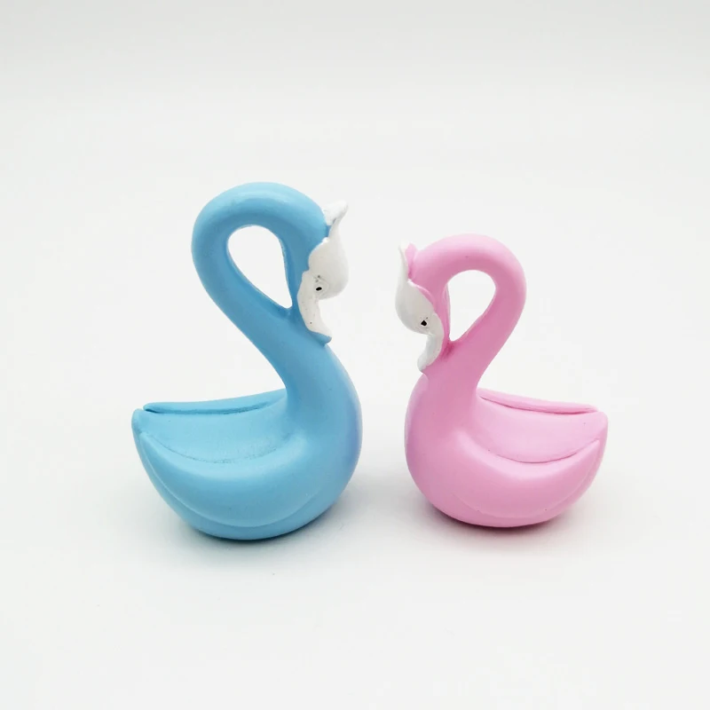 1 комплект милый розовый синий смоляный лебедь торт Топпер топпер для торта С