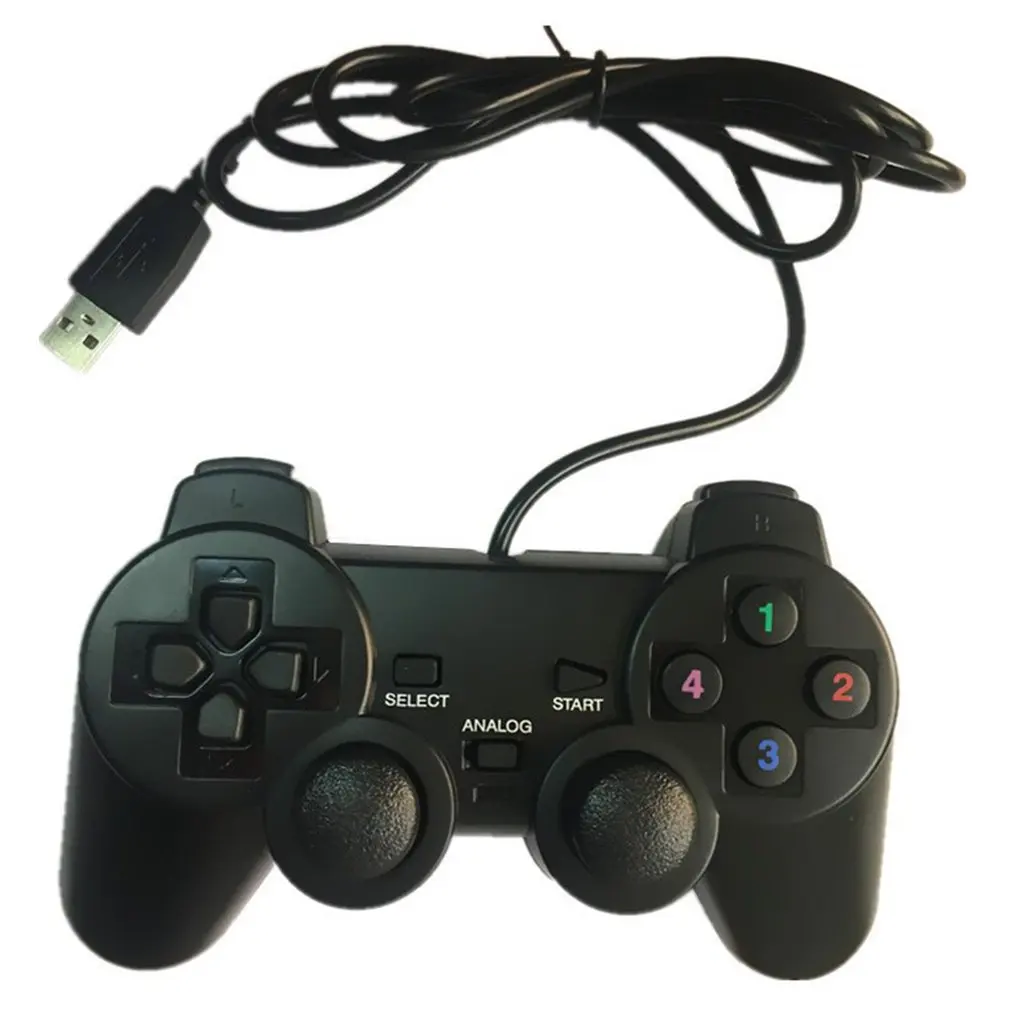 Double vibration Проводной геймпад джойстик USB2.0 Shock Joypad геймпад игровой контроллер для ПК ноутбук компьютер Win7/8/10/XP/Vista - Color: Double vibration