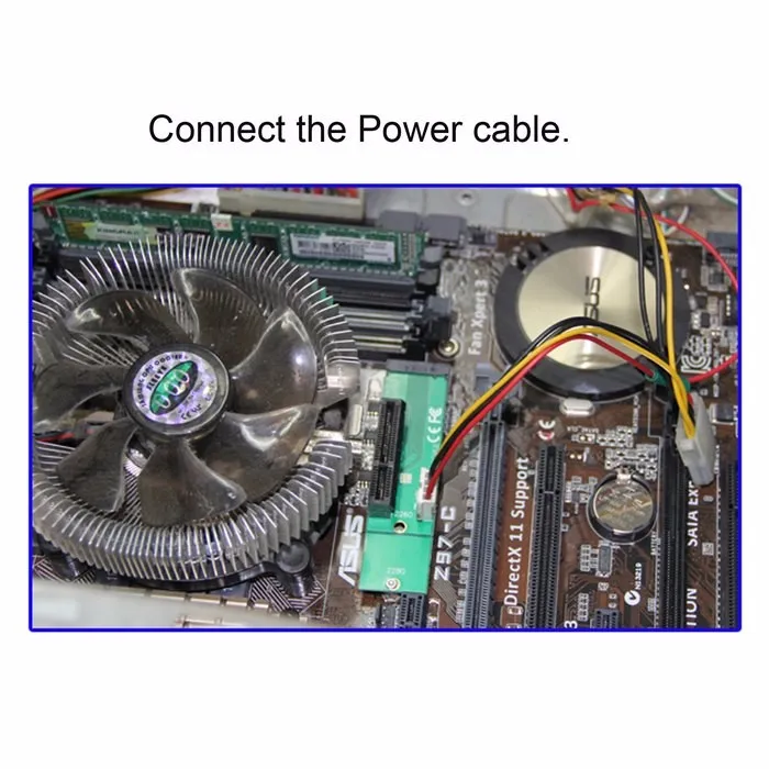 PCIE pci express PCI Express E 4X Female x4 to NGFF M.2 M Ключ адаптер конвертер карта с кабелем питания|pci