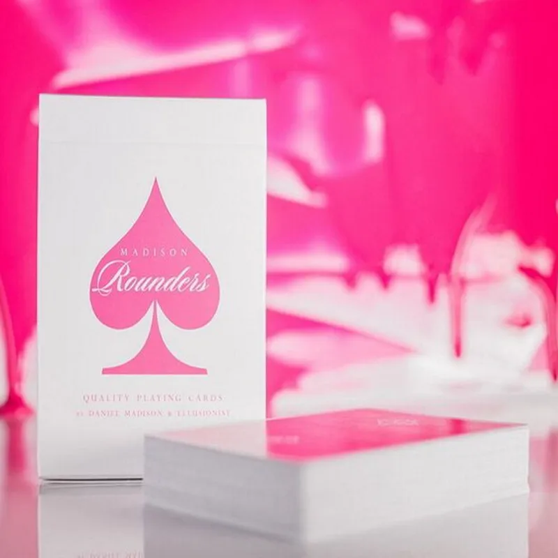 1 шт. розовые круглые карты Madison игральные размер колода покера USPCC ellusionist под