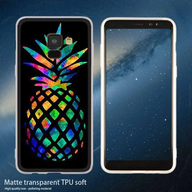 Silicone 10 Ананас Мягкая обложка чехол для телефона для samsung Galaxy A50 A10 A20 A30 A40 A60 A70 A6 A8 плюс A7 A9 A3 A5 A90 - Цвет: Silicone 10