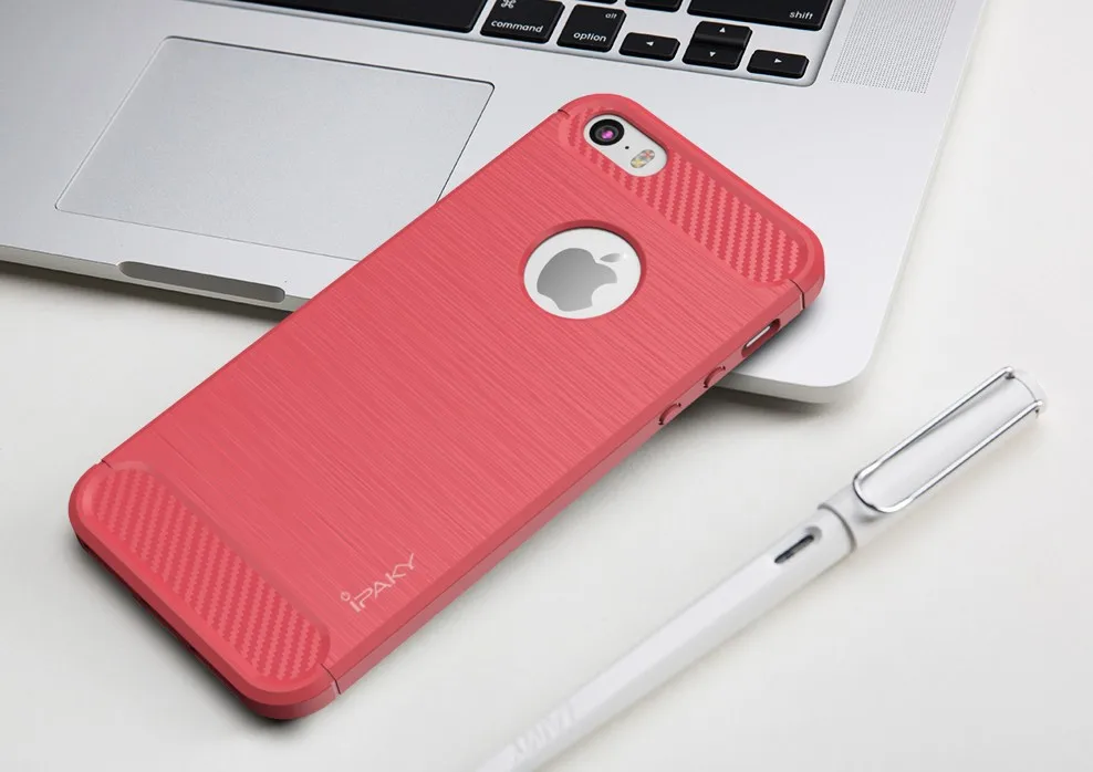 Для iphone 5 s Чехол бренд iPaky Силиконовая задняя крышка для iphone SE case Роскошные Матовый чехол из ТПУ для iphone 5 SE 5SE случае